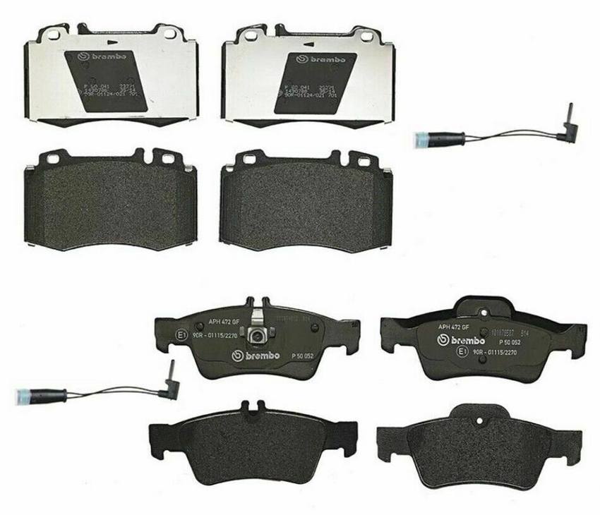 Brembo Brake Pads Kit Front and Rear (LowMet) Brembo 1637992KIT